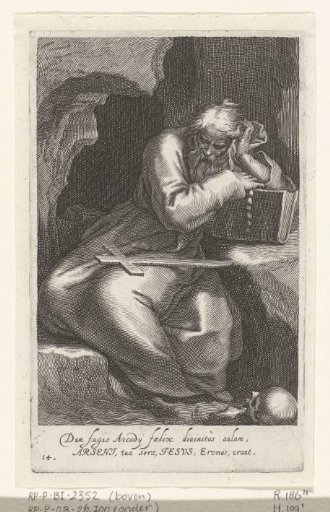 Saint Arsenius the Great as a hermit