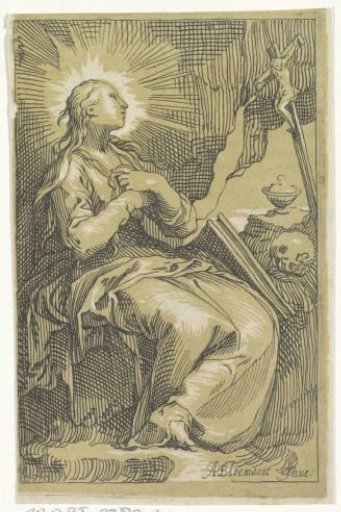 Penitent Mary Magdalene in the Cave before a Crucifix