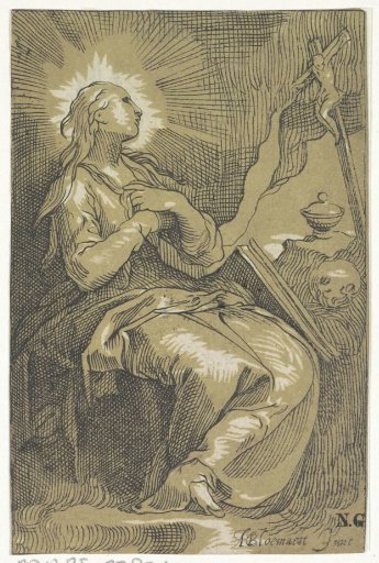 Penitent Mary Magdalene in the Cave before a Crucifix