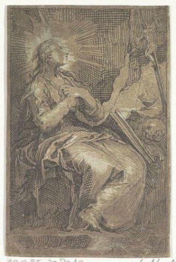 Penitent Mary Magdalene in the Cave before a Crucifix