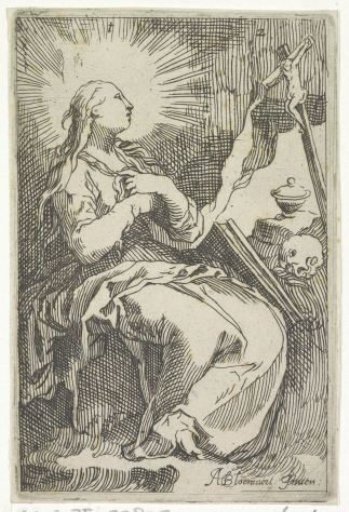 Penitent Mary Magdalene in the Cave before a Crucifix