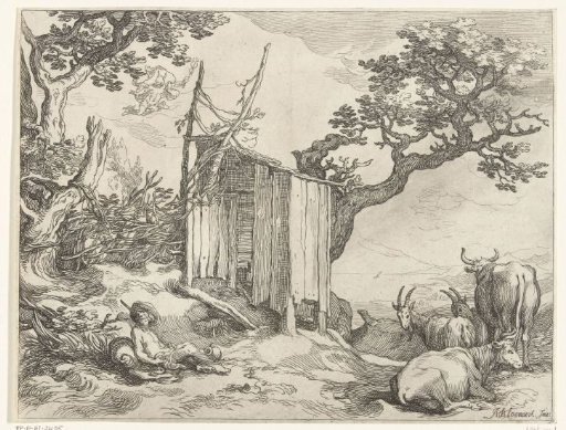 Landscape with Argus by Io as a cow and Mercury in the sky