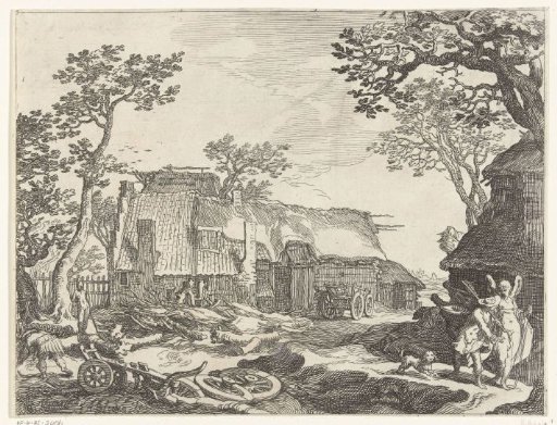 Landscape with farmhouse and Tobias and the angel