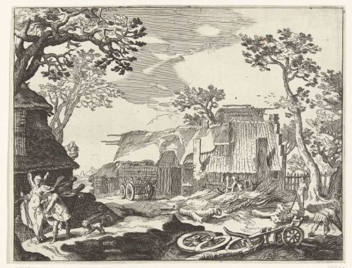 Landscape with farmhouse and Tobias and the angel