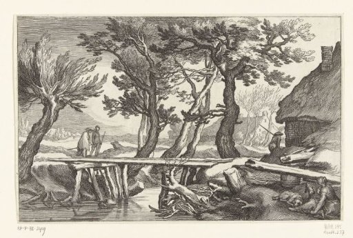Farmhouses and small bridge over ditch