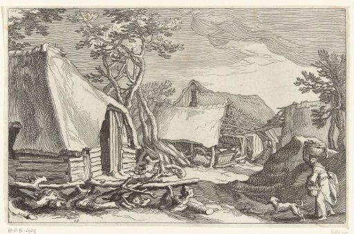 Farmhouse with courtyard and dilapidated shed