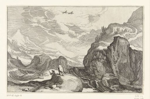 Landscape with rocks and river