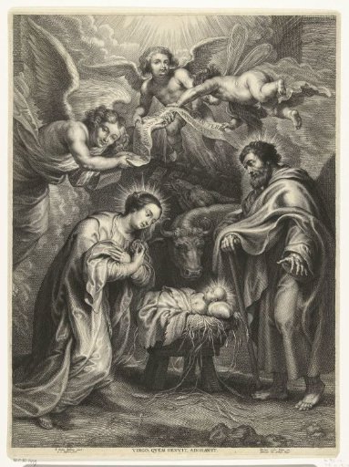 The Adoration of the Christ Child by Mary and Joseph