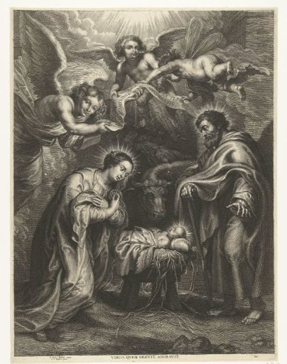 The Adoration of the Christ Child by Mary and Joseph