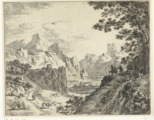 River Landscape with Travellers