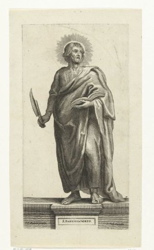 Saint Bartholomew with a knife