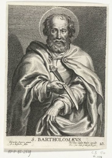 Saint Bartholomew with a dagger