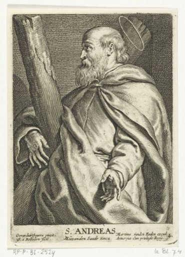 Saint Andrew with a cross