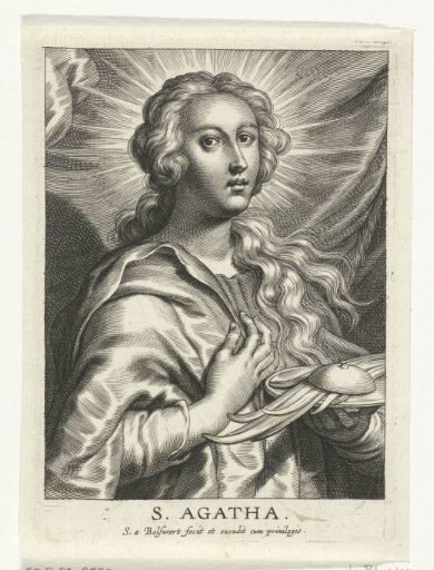 Saint Agatha with severed breast