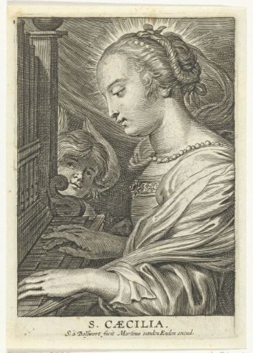 Saint Cecilia with organ