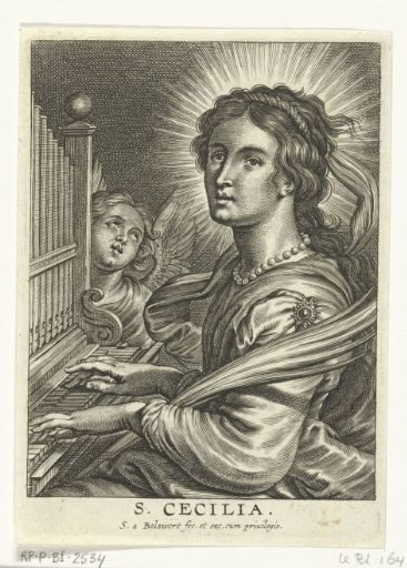 Saint Cecilia with organ
