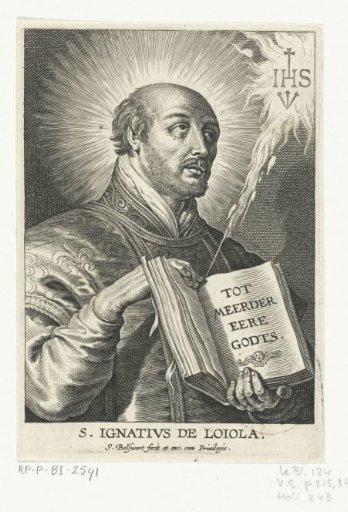 Saint Ignatius of Loyola with Christ monogram