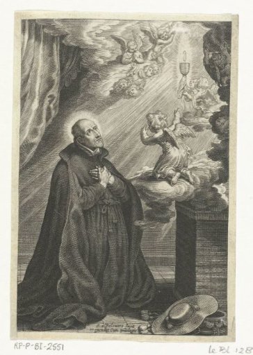 Saint Francis Borgia Kneels before Vision with Host