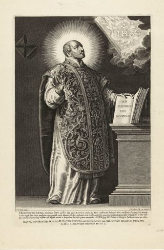 Saint Ignatius of Loyola with IHS Monogram