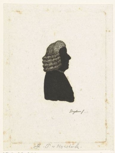 Silhouette portrait of Johannes Petrus van Horstok