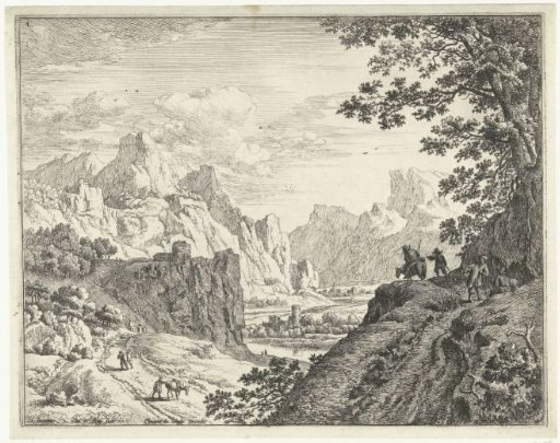 River Landscape with Travellers