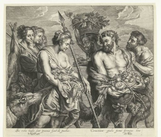 Diana and her nymphs returning from the hunt