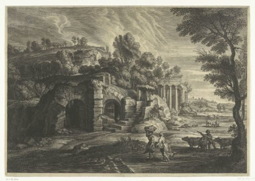 Landscape with ruins