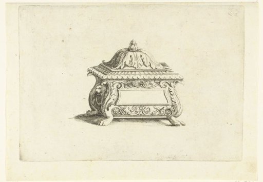 Small chest with a lid and rings on the side