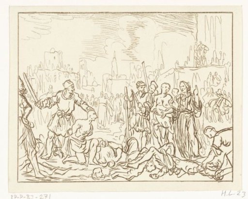 Felicitas beheaded with her seven sons