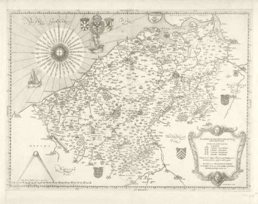 Map of Flanders and Hainaut, 1555