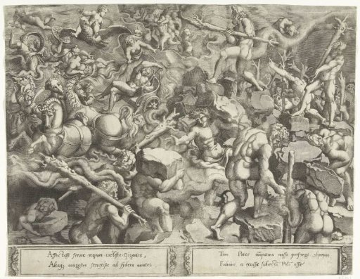 Battle between the gods and the giants