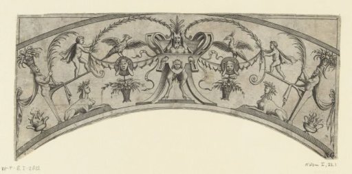 Curved Frieze with a Satyr in the Center