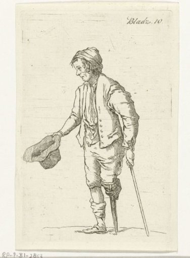 Standing beggar