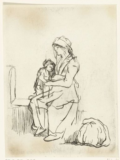 Mother with Child on Her Lap