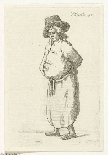 Standing man with round belly and hat