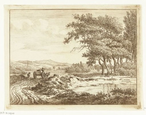 Cart on a country road near the dunes