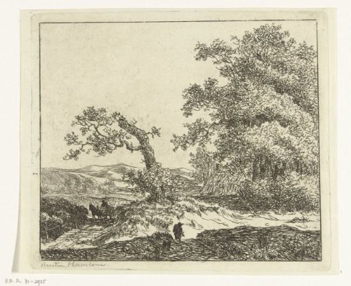 Walker in the dunes outside Haarlem