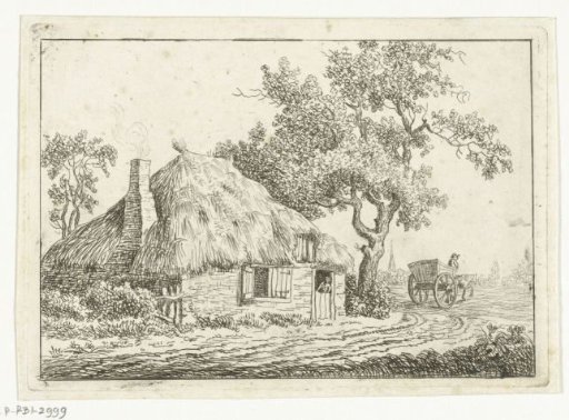 Horse and cart at a farm outside Zwolle