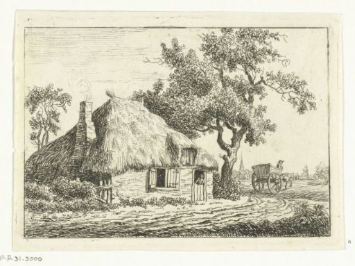 Horse and cart at a farm outside Zwolle