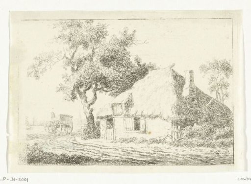 Horse and cart at a farm outside Zwolle