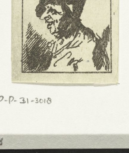 Bust of a laughing peasant