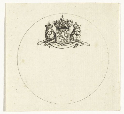 Coat of arms of the Netherlands in a circle