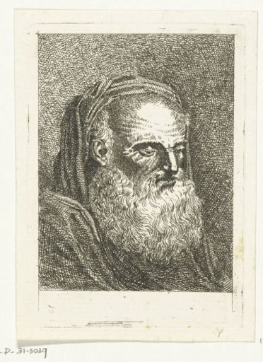 Bust of an old man with a white beard