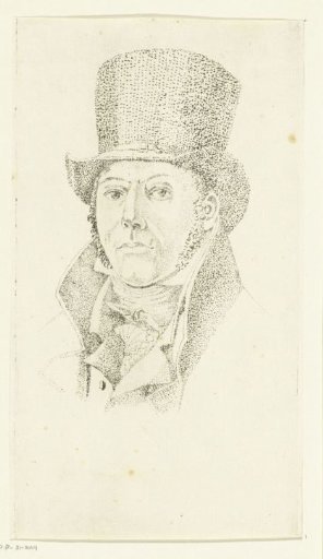 Portrait of Jacob Ernst Marcus with a tall hat