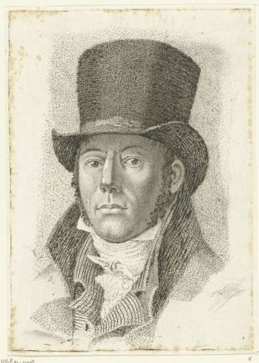 Portrait of Jacob Ernst Marcus with a tall hat