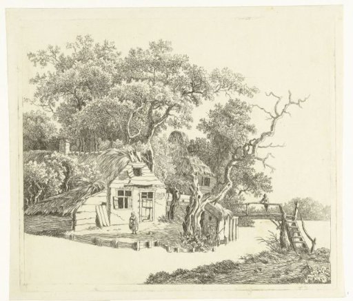 Dilapidated farmhouse by the water