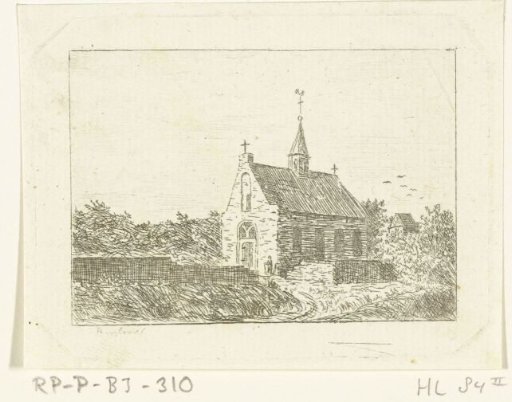 View of the church at Ubbergen near Nijmegen