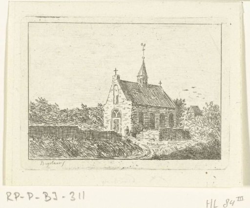 View of the church at Ubbergen near Nijmegen