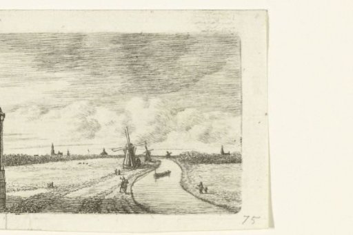 View of the Haagsche Vaart with mills