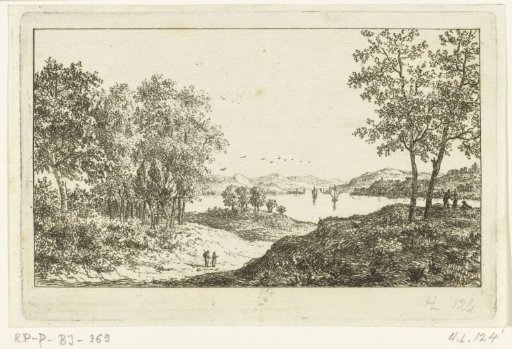 Hilly landscape with river